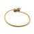 Contemporary Victorian Rose Cut Diamond Gold Bangle 18k Yellow Pearls Bypass Style For Sale - Image 3 of 7