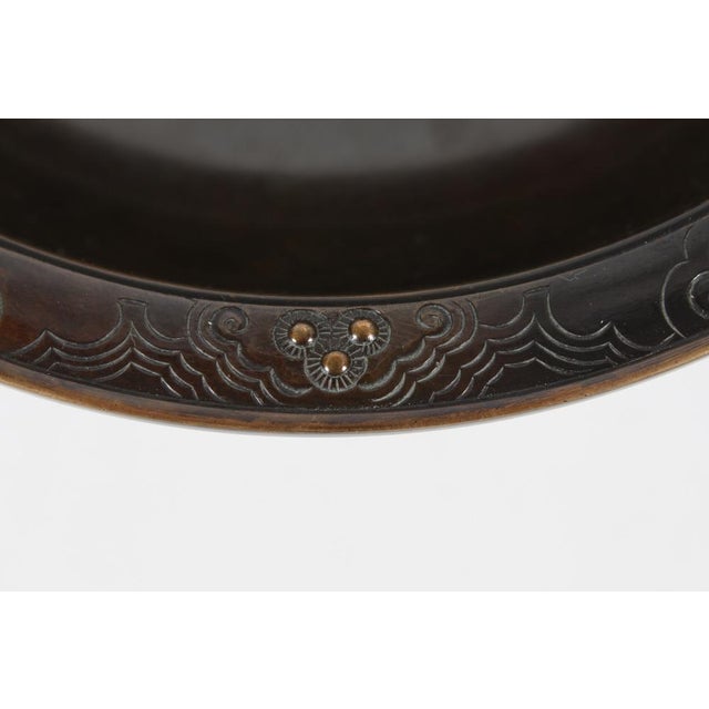 Brown Art Deco Danish Bowl in Bronze with Brown by Just Andersen, 1930s For Sale - Image 8 of 13