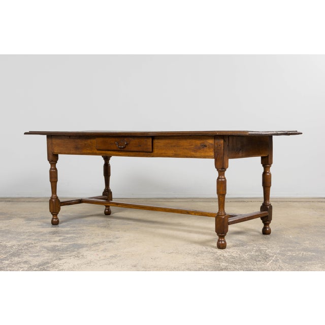 Brown Early 19th Century French Provincial Oak Farmhouse Table For Sale - Image 8 of 18