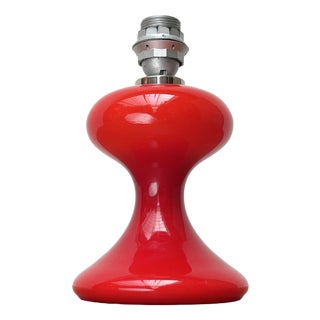 Mid-Century Modern Red Version ML1 Glass Table Lamp by Ingo Maurer for M-Design, Germany, 1960s For Sale