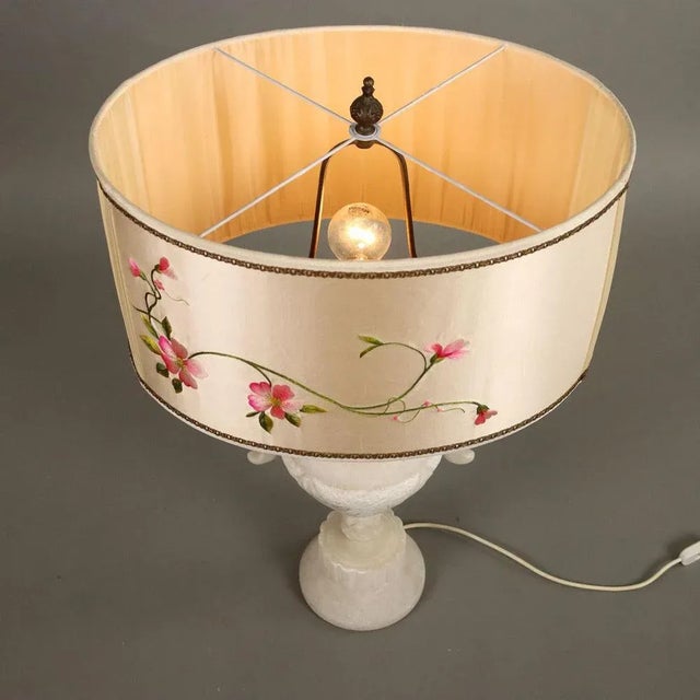 Vintage Alabaster Table Lamp For Sale - Image 3 of 10