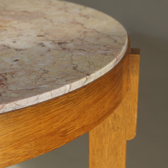 Dutch Art Deco Coffee Table with Marble Top, 1920s For Sale - Image 10 of 18