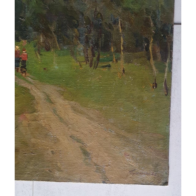 Original Ukrainian Impressionism Painting: Woodland Scenery, 1962 60-50 For Sale - Image 4 of 10