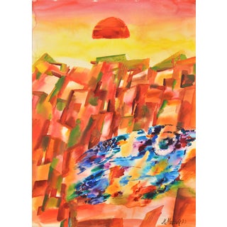 Malda Muizule, Changed World, 1980, Watercolor For Sale