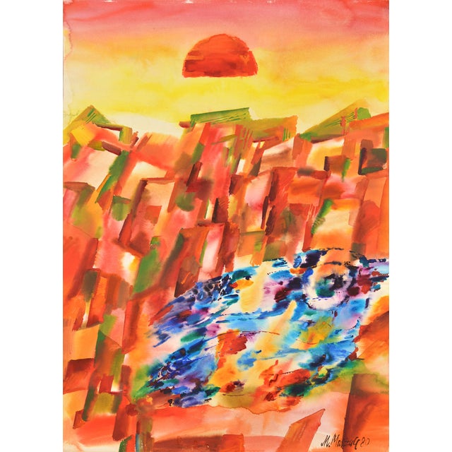 Malda Muizule, Changed World, 1980, Watercolor For Sale
