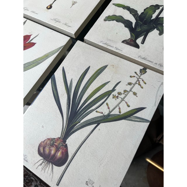 Up for consideration is a beautiful vintage collection of signed floral prints on canvas. These would look lovely in your...