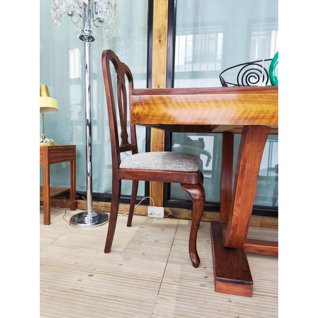 Brown Queen Anne Chairs in Mahogany, Set of 6 For Sale - Image 8 of 9