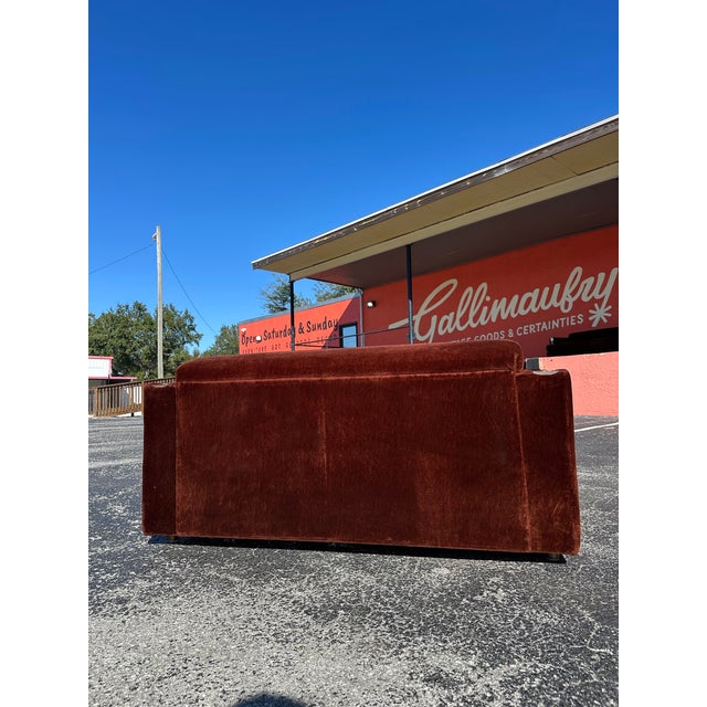 Brown Vintage 1970’s Faux Fur Loveseat For Sale - Image 8 of 11
