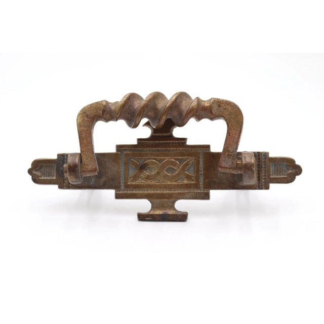 Traditional Pair of Antique 4.75 In. Eastlake Brass Drawer Pulls For Sale - Image 3 of 5