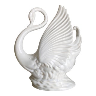 Mid Century White Swan Television Lamp For Sale