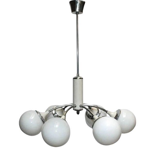 Vintage Italian Murano Glass Pendant by Targetti For Sale