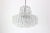 Fantastic four-tier midcentury chandelier by doria, germany manufactured, circa 1960-1969. Murano glass cylinders...