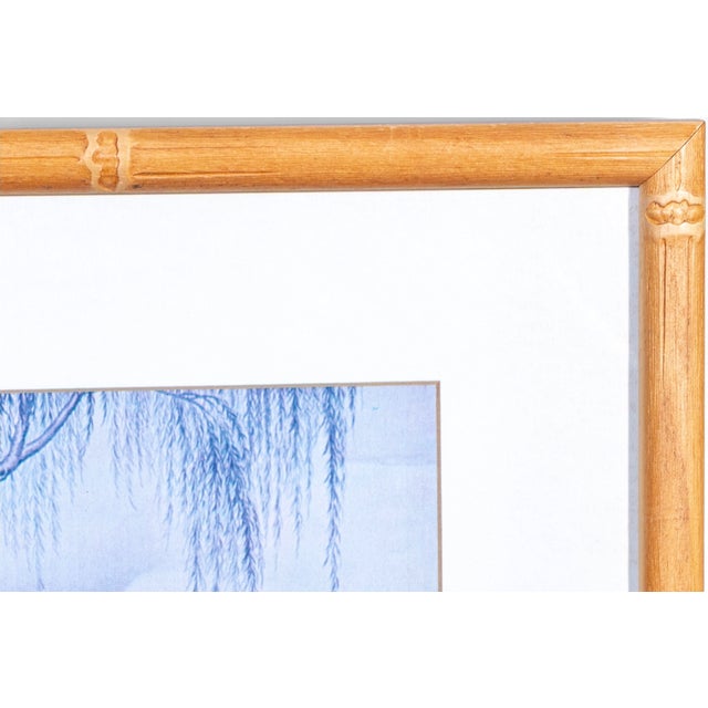 Late 20th Century Framed Giuseppe Castiglione Eight Horses Chinoiserie Print in Faux Bamboo Frame For Sale - Image 14 of 16