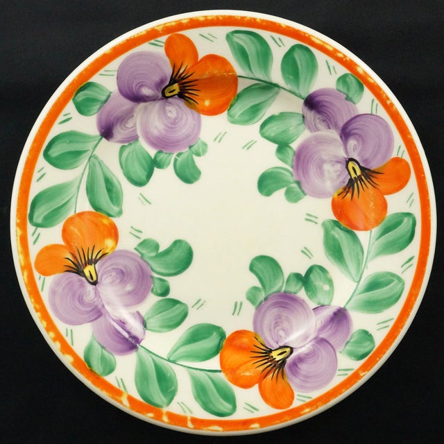 Czech Plates Hand Painted 1920s-Set of Three For Sale - Image 4 of 7
