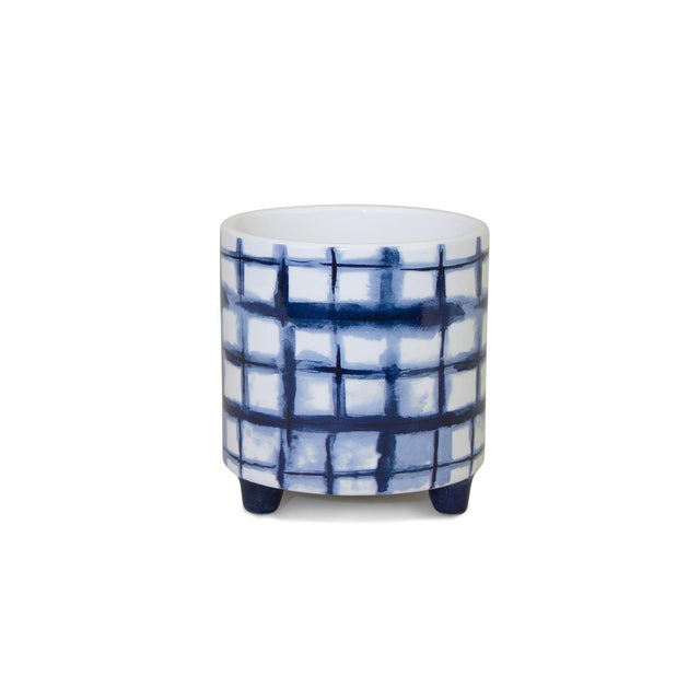 2020s Tie-Dye Design Footed Planter (Set of 2) For Sale - Image 5 of 6