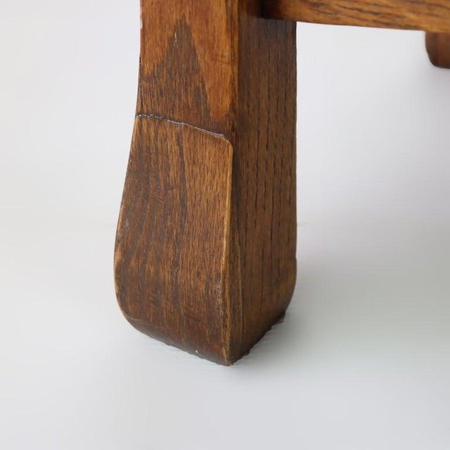 Stickley Antique Stickley School Oak Flared Leg Footstool C1920 For Sale - Image 4 of 9