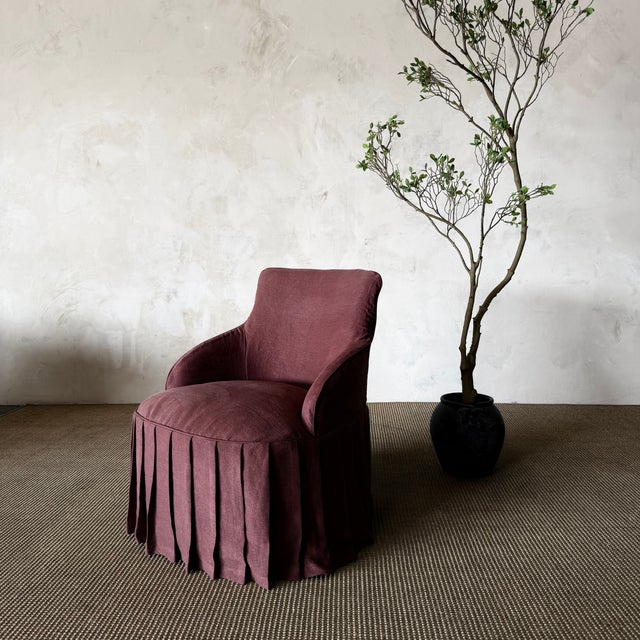 Ella Accent Chair Slip Covered For Sale - Image 17 of 17