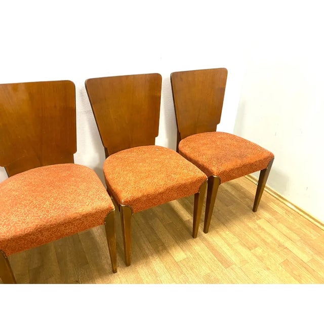 Brown Chairs by Jindřich Halabala, Former Czechoslovakia, 1960s, Set of 4 For Sale - Image 8 of 10