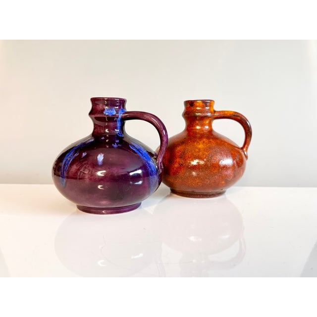 Handmade Stoneware Vases with Handles, Germany, 1980s, Set of 2 For Sale - Image 12 of 12