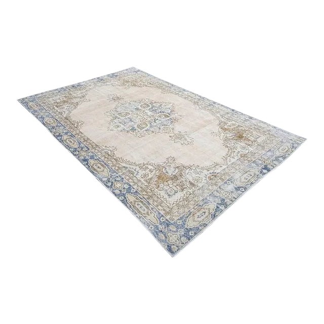 1960s Oversize Kurdish Tan Colour Floor Rug For Sale