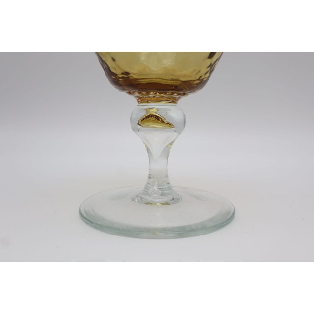 1960s Mid-Century Modern Amber Glass Brandy Snifter Vase by Empoli, Italy, 1960s For Sale - Image 5 of 6