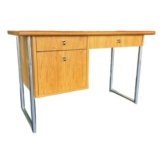Postmod Jack Cartwright for Founders Elm and Chrome Desk For Sale