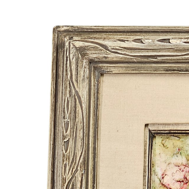 Milanese Impressionist Heavy Impasto Floral Painting, Mid-20th Century Signed For Sale In San Francisco - Image 6 of 12