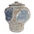Ceramic Studio Art Pottery Scraffito Blue and Gray Vase 7.25" For Sale - Image 7 of 12