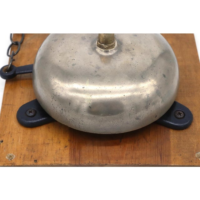 Antique 8 In. Brass Wall Mount Boxing Bell For Sale - Image 4 of 7