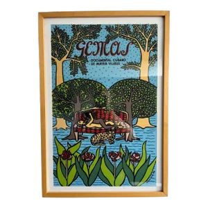 1990s Cuban Film Poster for “Gemas” (Framed)