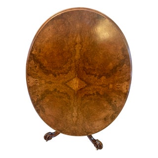 Antique Victorian Burr Walnut Dining Table, 1860 For Sale