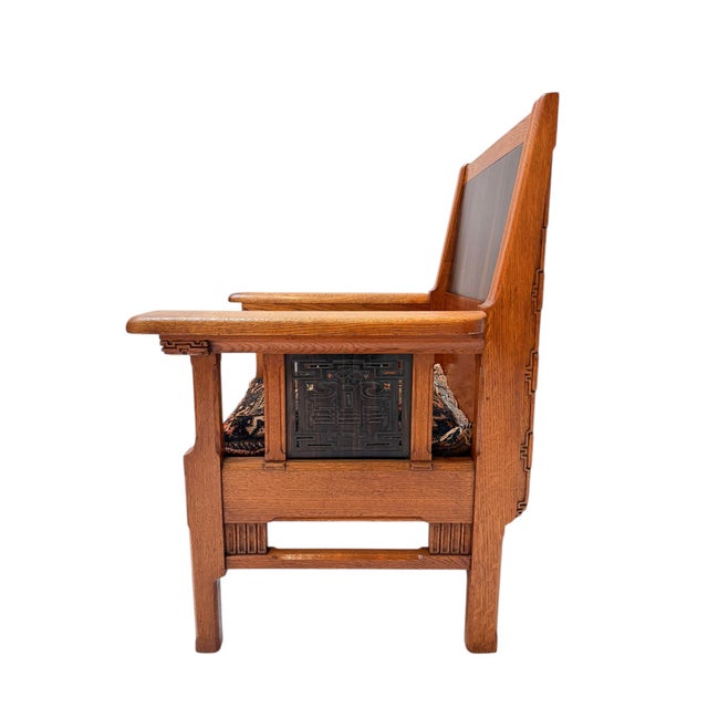 Wood Arts & Crafts Art Nouveau Armchair from Carel Adolph Lion Cachet, 1900s For Sale - Image 7 of 12