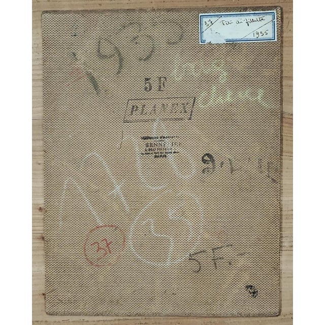 Georges Darel, Portrait de Fillette, 1935, Oil on Wood For Sale - Image 8 of 10