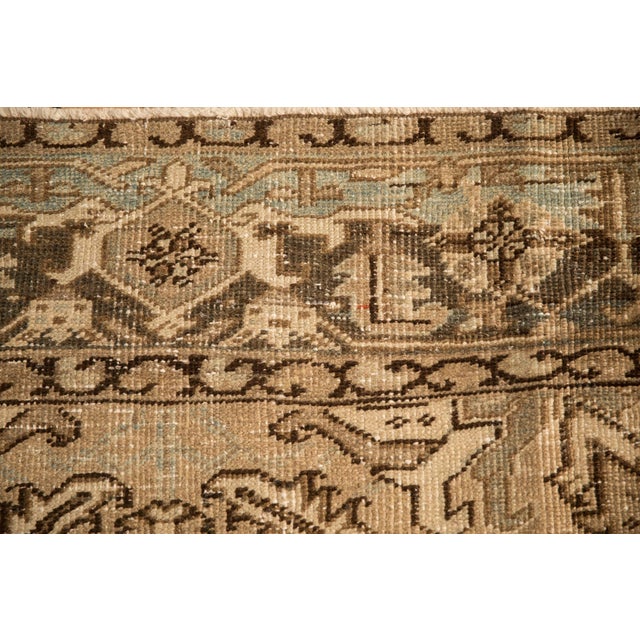 1950s Vintage Distressed Heriz Square Carpet - 7'1" x 7'3" For Sale - Image 5 of 10