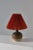 Wonderful 1960s design by Danish ceramics artist Tue Poulsen. Handcrafted table lamp in chamotte stoneware with glazing in...