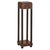 A French Art Deco pedestal from the 1940s, distinguished by its rosewood veneer. The square top is capped with a veined...