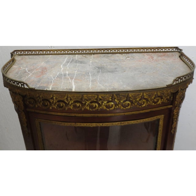 Metal 19th Century French Vitrine With Ormolu For Sale - Image 7 of 11