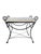 Pretty little wrought iron stool with a freshly upholstered textured seat in soft white. The upholstery is in perfect...