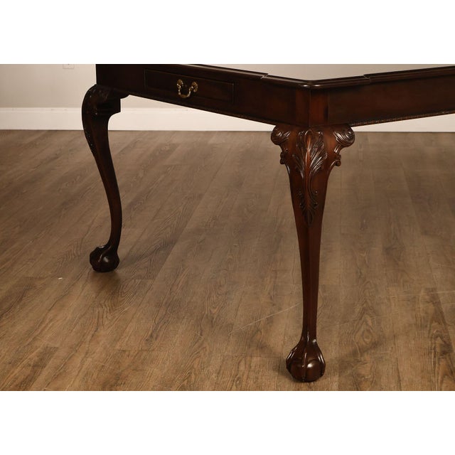 Brown Henredon Rittenhouse Square Collection Chippendale Style Mahogany Expandable Dining Table For Sale - Image 8 of 18