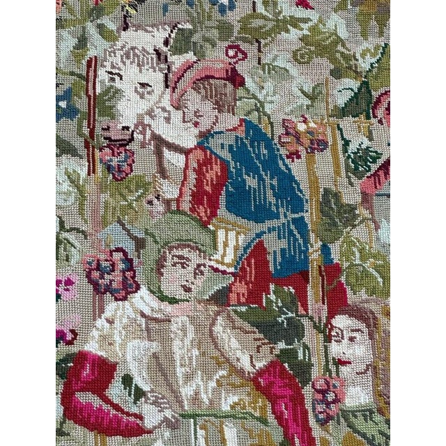 Vintage French Needlepoint Tapestry, 1970s For Sale - Image 10 of 18
