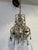 Romantic small gem of a Venetian chandelier pendant having 3 arms, lovely beading and turquoise & amethyst crystal hanging...