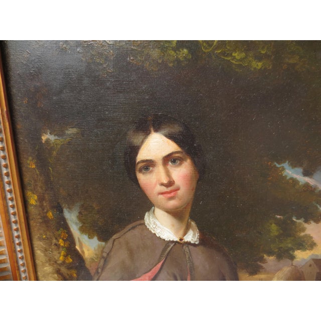 Burnt Umber William Thompson Van Zandt Portrait Circa 1860s For Sale - Image 8 of 10