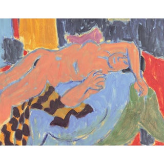Reclining Nude in Interior' by Victor Di Gesu, Los Angeles County Museum of Art, California Post-Impressionist, Louvre