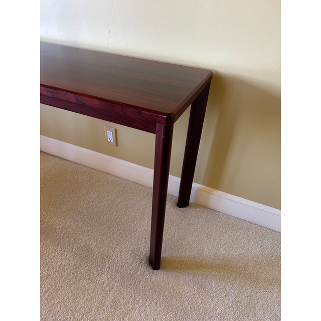 1960s Danish Modern Rosewood Console / Buffet Table – Made in Denmark For Sale - Image 9 of 9