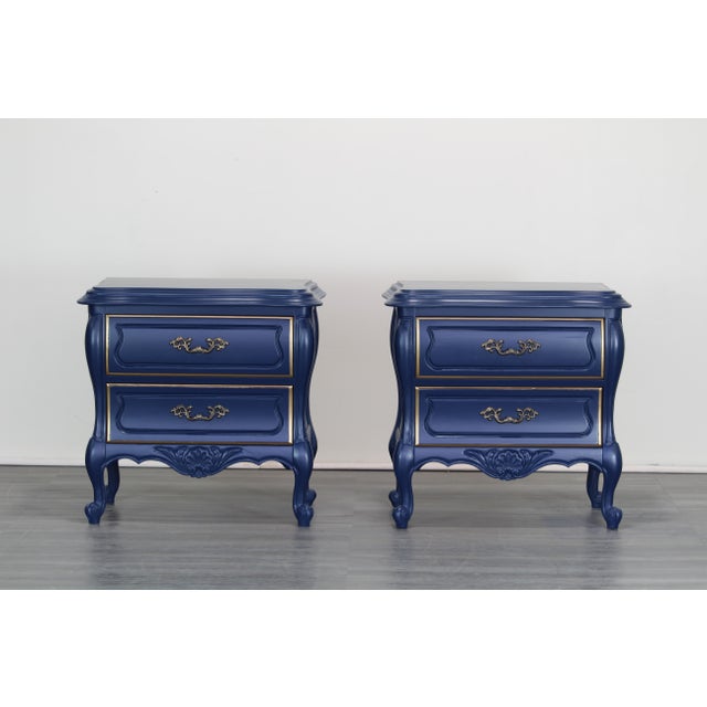 Vintage French Style Blue Nightstands, a Pair Chairish