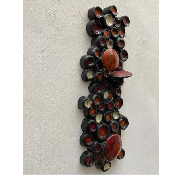 Abstract Ceramic Wall Sculpture from Perignem, Belgium For Sale - Image 10 of 15