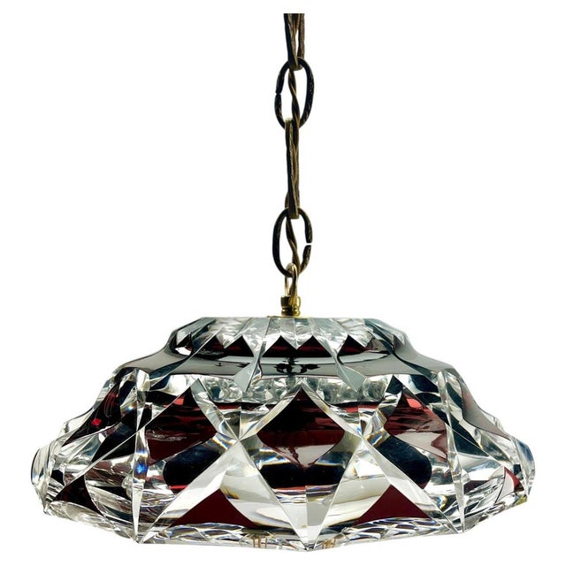 Glass Art Nouveau Hanging Lamp from Val Saint Lambert, 1930s For Sale - Image 7 of 18