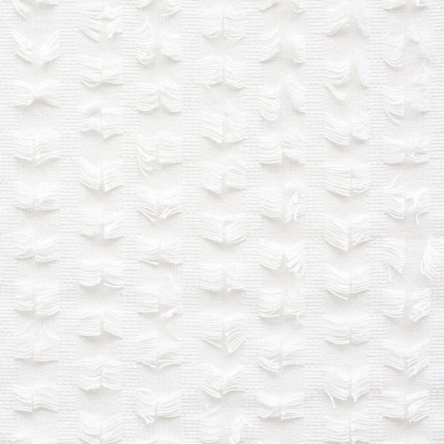Sample - Schumacher Montego Fringe Fabric in Snow For Sale