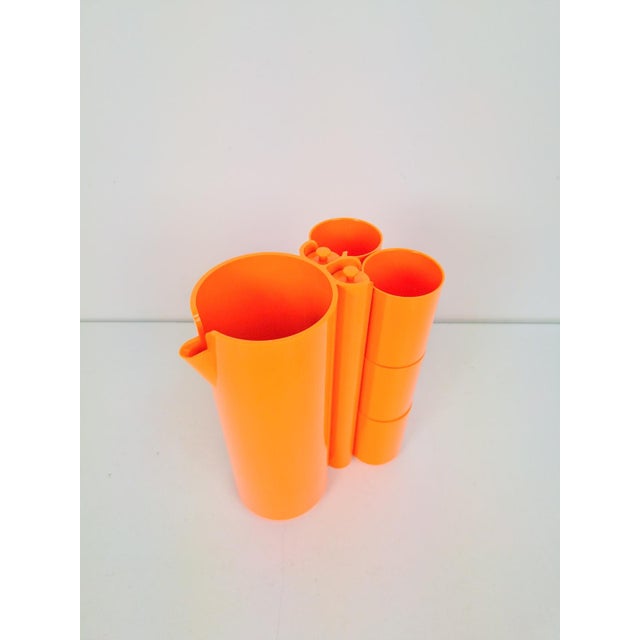 1970s Vintage French Juice Service by Jean-Pierre Vitrac for Déposé France, 1970s, Set of 9 For Sale - Image 5 of 10