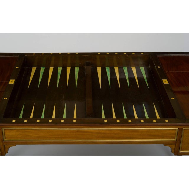 Late 18th Century Louis XVI Ormolu Mounted Mahogany Tric Trac Table For Sale - Image 4 of 5